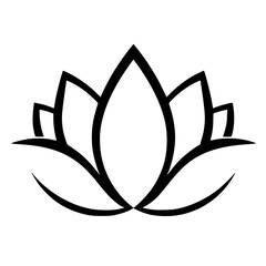 Lotus flower logo silhouette design vector