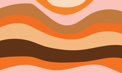 Warm earth tones abstract wavy pattern background