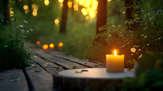 candles in the window - Powered by Adobe