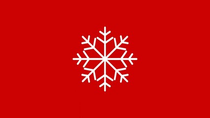 animation of snowflakes loading on a red background - Powered by Adobe