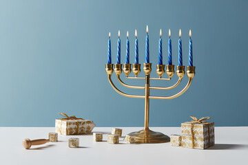 Hanukkah Festival Charity Event Poster and Desktop Background Material