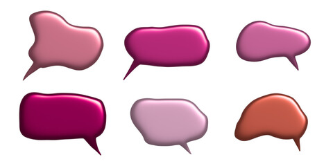 3d speech bubble Blank empty message box Textbox frame for banners, price tags, stickers, design