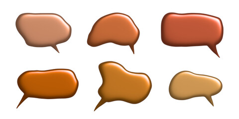 3d speech bubble Blank empty message box Textbox frame for banners, price tags, stickers, design