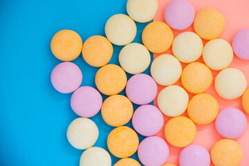 Candy on the colorful background