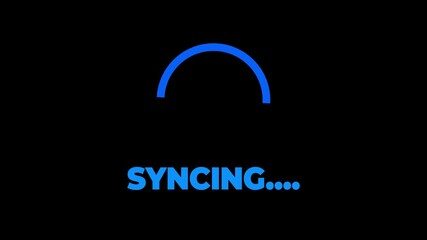 Technology syncing text message fading in and out animation on white background - Powered by Adobe