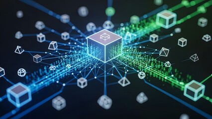 Blue electronic circuit board background showcasing modern technology and digital connections