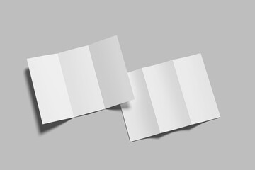 Trifold Brochure Blank Mockup