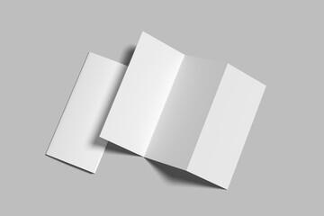 Trifold Brochure Blank Mockup