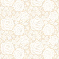 Elegant White Lace Rose Floral Design