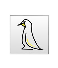 penguin on a white background
