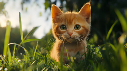 cat in the grass