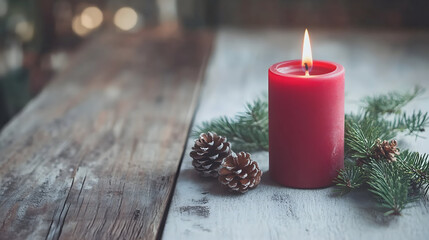 christmas decoration with candle