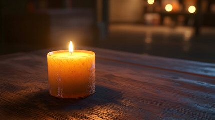 burning candles in the church