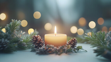 christmas decoration with candle