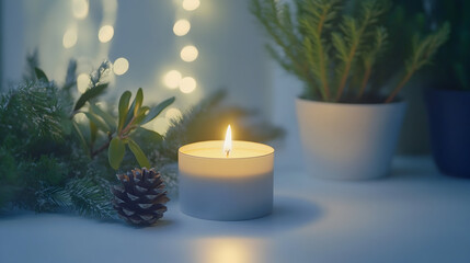 christmas decoration with candles