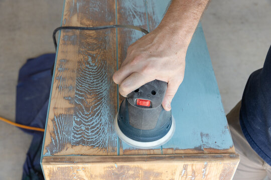 Sanding Old Paint Off Wooden Furniture