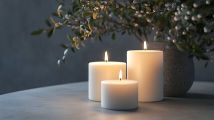 christmas decoration with candles