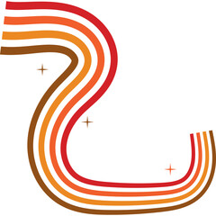 Retro Wavy Rainbow Decoration