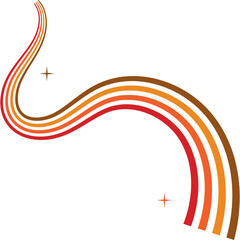 Retro Wavy Rainbow Decoration