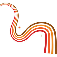 Retro Wavy Rainbow Decoration