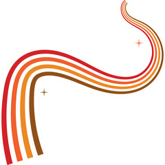 Retro Wavy Rainbow Decoration