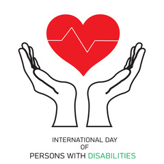 International Day of Persons with Disabilities Hands Supporting a Heart
