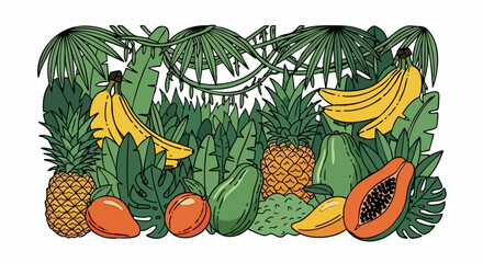 Vibrant tropical fruit assortment.