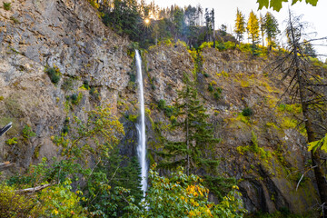 Amazing Multnomah Falls at Columbia River Gorge Scenic Area
