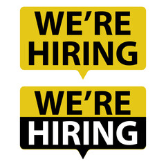 we're hiring icon vector design  template simple and modern