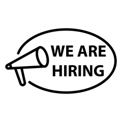 we're hiring icon vector design  template simple and modern