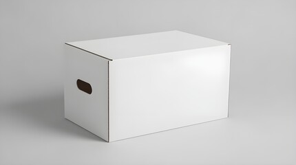 A clean white box storage on a slightly grey background. The overall look is simple and functional, with no visible patterns, logos, or decorations.