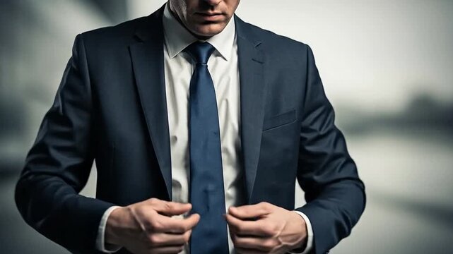 Desperate businessman shows empty pockets, financial ruin concept