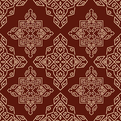 Modern Thai Lanna Geometric Textile Pattern