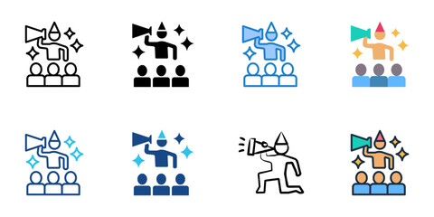 Bridal shower icon set multiple style vector collection. Editable Stroke 
