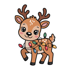 Baby Reindeer with Lights