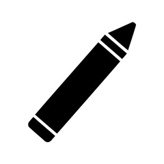 Crayon icon graphic illustration; educational art tool symbol Vector, illustration