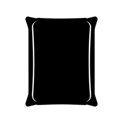 Black silhouette of a packaging bag or sack vector illustration Vector, illustration