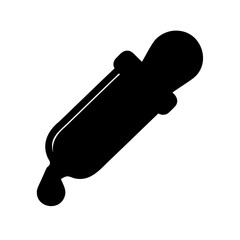 Dropper icon vector illustration with liquid drop falling Vector, illustration