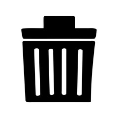 Digital delete trash bin icon representing removal concept Vector, illustration