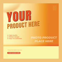 Orange Gradient Product Display Template &mdash; Modern Beverage or Branding Promotion Mockup