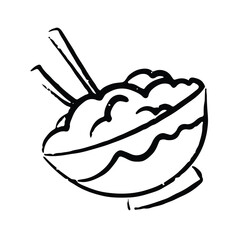 Handdrawn Doodle Chinese New Year Noodle