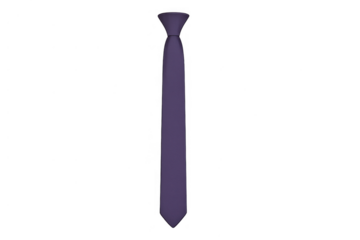 Purple necktie vector icon with knot, essential fashion accessory for business formal wear and office attire, transparent background