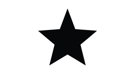 A striking black star shape is prominently displayed against a clean white background silhouette