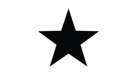 A simple black star shape against a white background a striking visual silhouette