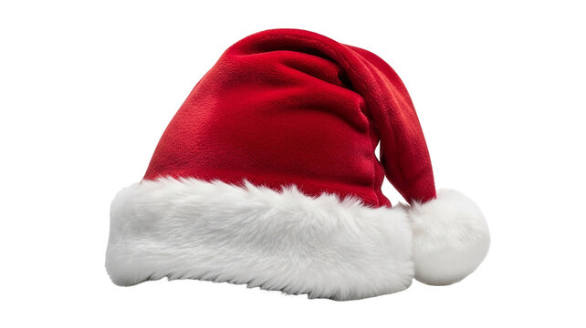 Santa Claus hat isolated. Christmas and New Year celebration
