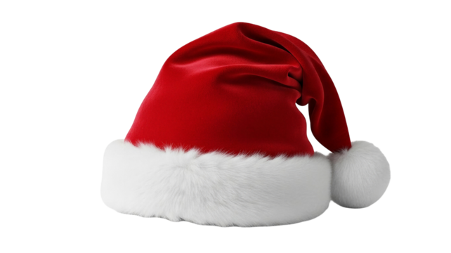 Santa Claus hat isolated. Christmas and New Year celebration