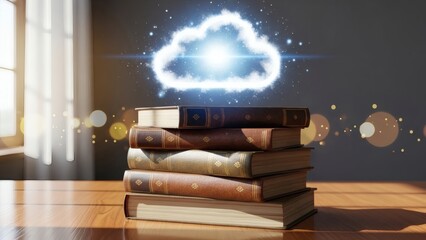Stack Of Knowledge Metaphor Cloud Computing And Online Education
