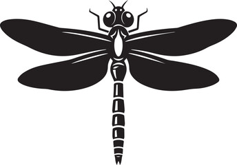 dragonfly silhouette vector flat illustration design