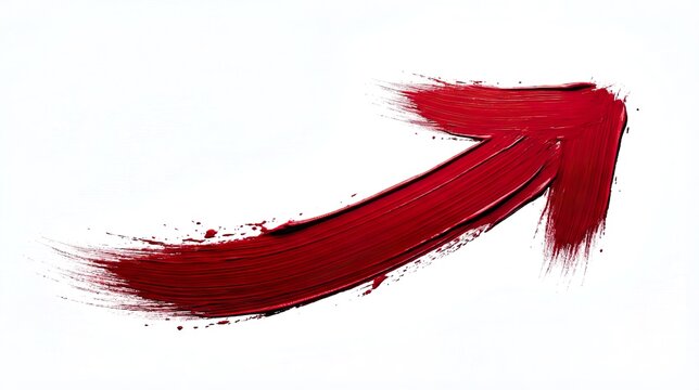 dramatic sweeping paint motion forming arrow shape