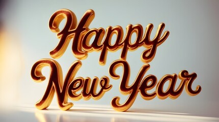 Fototapeta premium Luxurious gold Happy New Year celebration background
